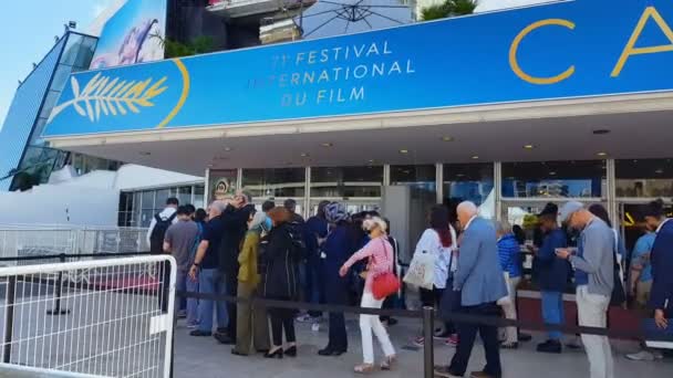 Cannes Frankreich Mai 2018 Cannes Film Festival Cannes Filmfestival Besucher — Stockvideo