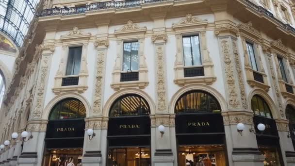 Milan Italie Circa Mai 2018 Shopping Ville Boutiques Luxe Détails — Video