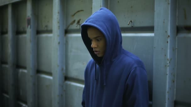 Хлопець Депресії Підтримує Підліткову Кризу Проблеми Перехідного Віку — стокове відео