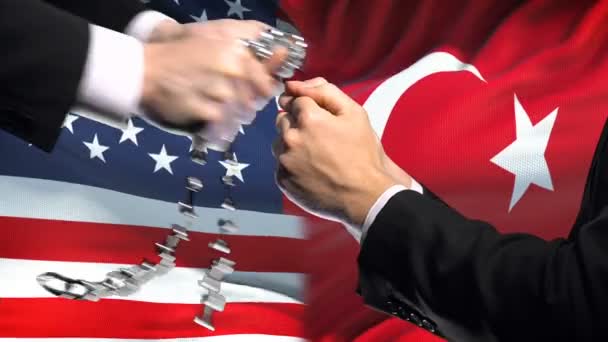 États Unis Sanctions Turquie Armes Enchaînées Conflit Politique Économique — Video