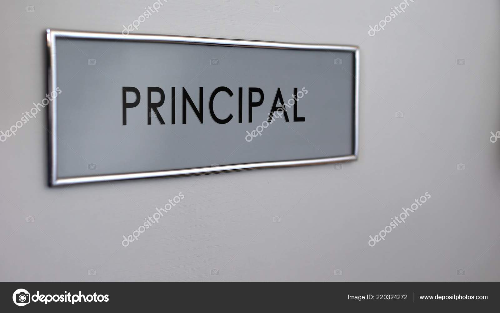 Principal Office Door Principal Office Door Desk Closeup Visit