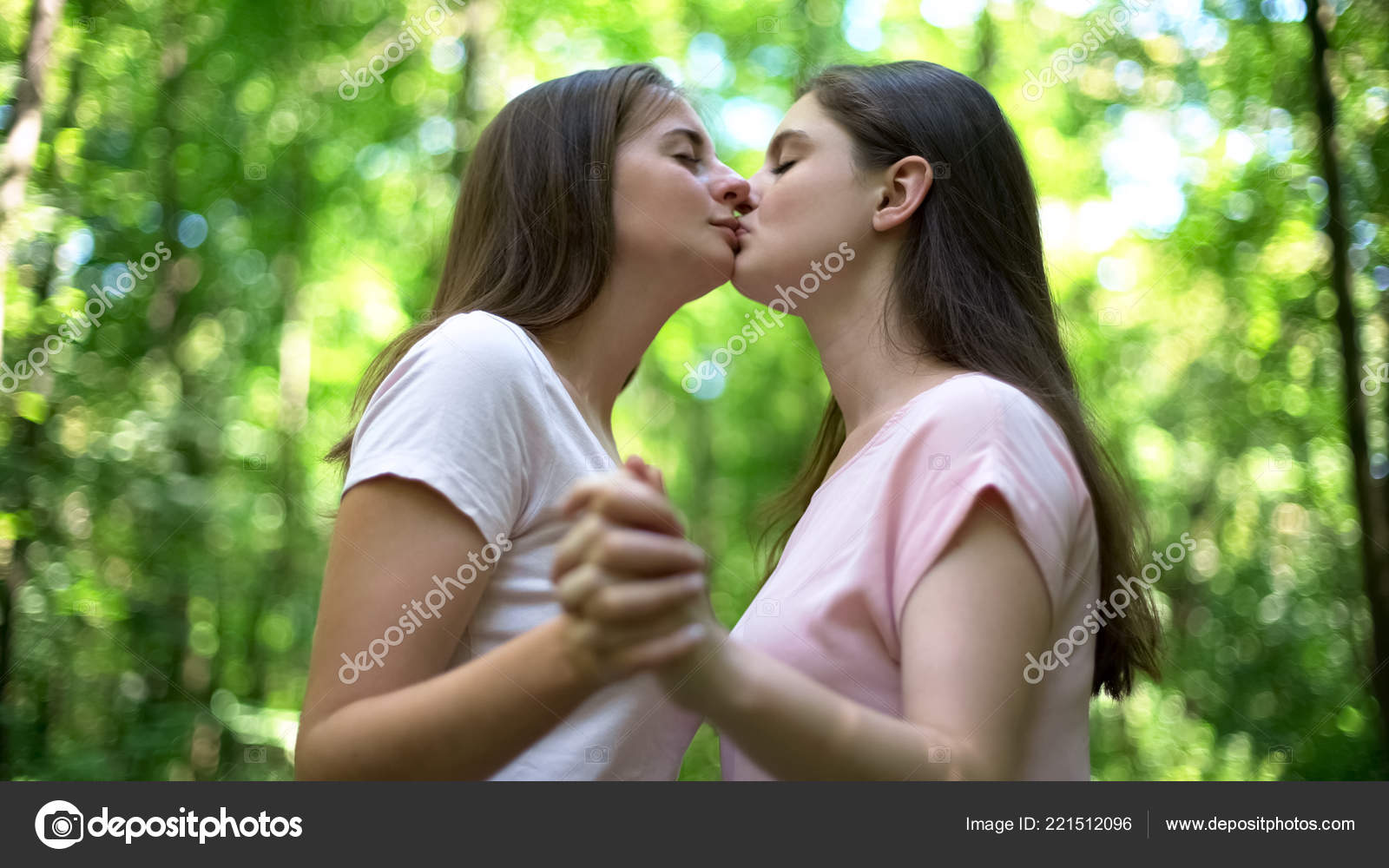 Tender Lesbian Kiss