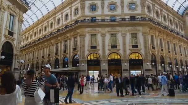 Milan Italie Circa Juin 2018 Shopping Ville Galerie Vittorio Emanuele — Video