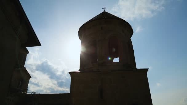 Viejos Tejados Del Monasterio Gelati Campanario Arquitectura Cultura Antiguas — Vídeos de Stock