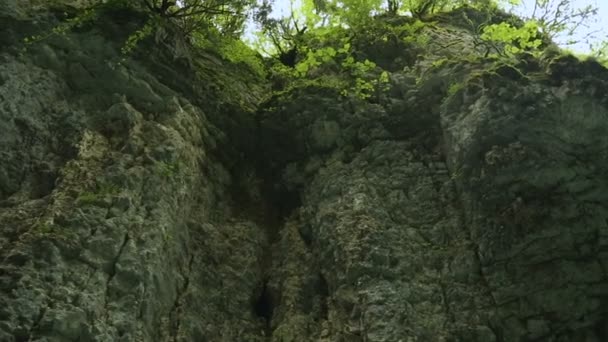 Fantastisk Utsikt Över Stenar Och Orörd Natur Okatse Canyon Kutaisi — Stockvideo