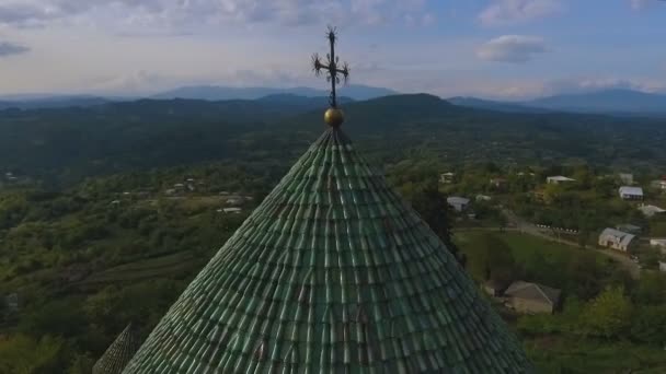 Oude Bagrati Kathedraal Kutaisi Religieuze Landmark Van Georgië Het Platform — Stockvideo