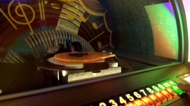 En sevdiğiniz melodi, eğlence nostalji seçme müşteri bar Retro müzik kutusu