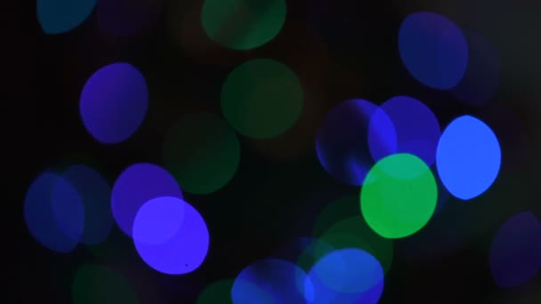 Parlak Neşeli Tatil Ruhu Hazırlıklar Bulanık Farklı Renkli Işıklar — Stok video