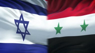 İsrail ve Suriye bayrakları arka plan, diplomatik ve ekonomik ilişkiler, iş