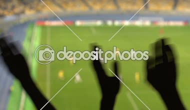 Futbol sallanan eller, Milli takım, oyun Stadyumu'nda izlemek için tezahürat hayranları