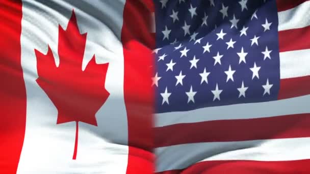 Kanada und Vereinigte Staaten Flaggen Hintergrund, diplomatische und wirtschaftliche Beziehungen