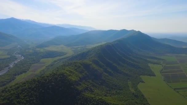 コーカサス山脈の眺め 環境生態学 ジョージア — ストック動画