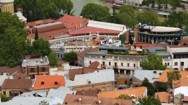 Barrios Residenciales Atracciones Turísticas Tiflis Georgia Secuencia — Vídeos de Stock