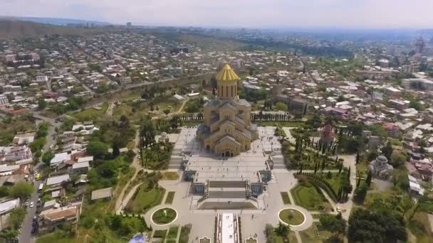 Holy Trinity Church Tbilisi Arkitektoniska Monument Turistattraktioner — Stockvideo