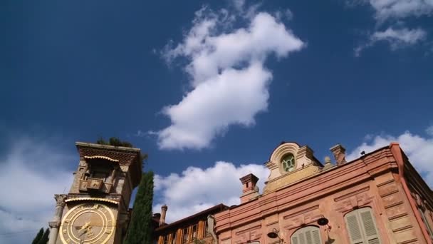 Torre Del Reloj Teatro Marionetas Rezo Gabriadze Tiflis Edificio Creativo — Vídeo de stock