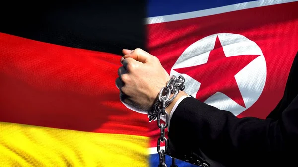 Alemanha Sanções Coreia Norte Armas Acorrentadas Conflito Político Econômico — Fotografia de Stock