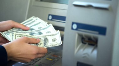 Erkek dolar Atm, 24 saat hizmet, kolay bankacılık işlemi geri sayım