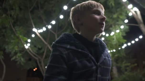 Boy Overjoyed Meeting Father Long Separation Surprise Son Birthday — Stock Video