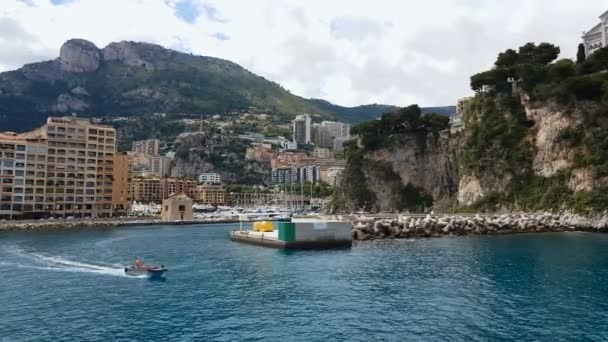 Guarda Costeira Passeios Barco Longo Costa Prevenção Acidentes Temporada Natação — Vídeo de Stock