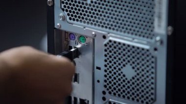 Klavye veya fare masaüstü pc, modern kişisel bilgisayar teknoloji takmayı el