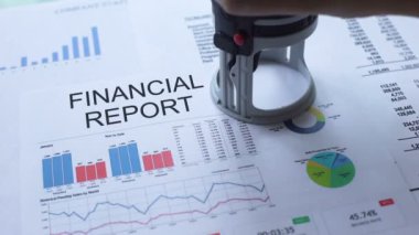 Mali rapor mühür resmi belge, istatistik damgalama el onaylı,
