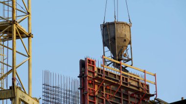 Beton dökme duvarlar, toplu konut için teslim ağır endüstriyel vinç