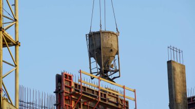 Konteyner şantiye, inşaat işleri üzerinde vinç teslim beton ile