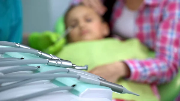 Stomatologi Utrustning Modern Klinik Borrning Maskin Pediatric Dentistry — Stockfoto