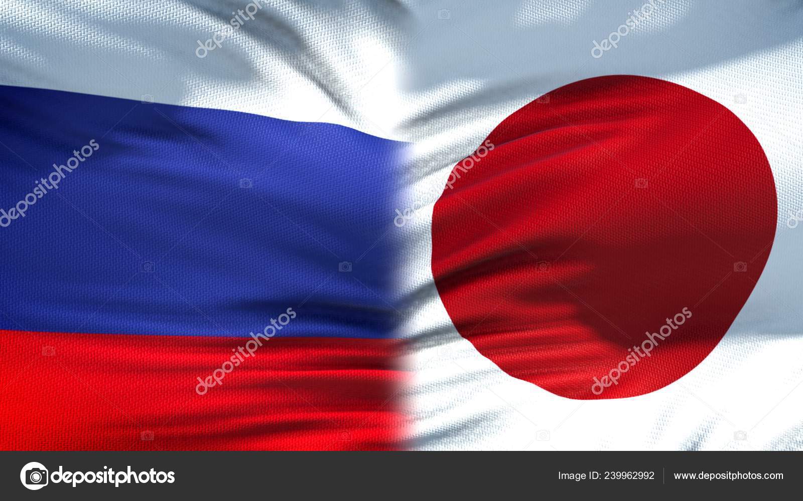 Russia Japan Flags Background Diplomatic Economic Relations Trade Stock Photo Image By C Motortion 239962992