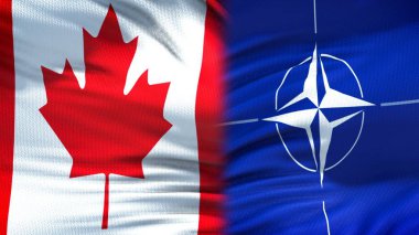 Kanada ve Nato bayrakları arka plan, diplomatik ve ekonomik ilişkiler, güvenlik