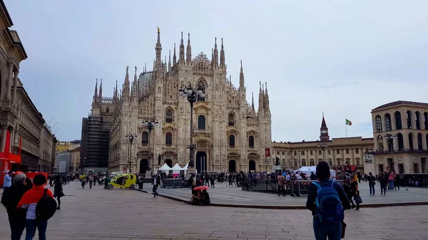 Famosa Catedral Duomo Milano Arquitetura Gótica Marco Italiano Viagem — Fotografia de Stock