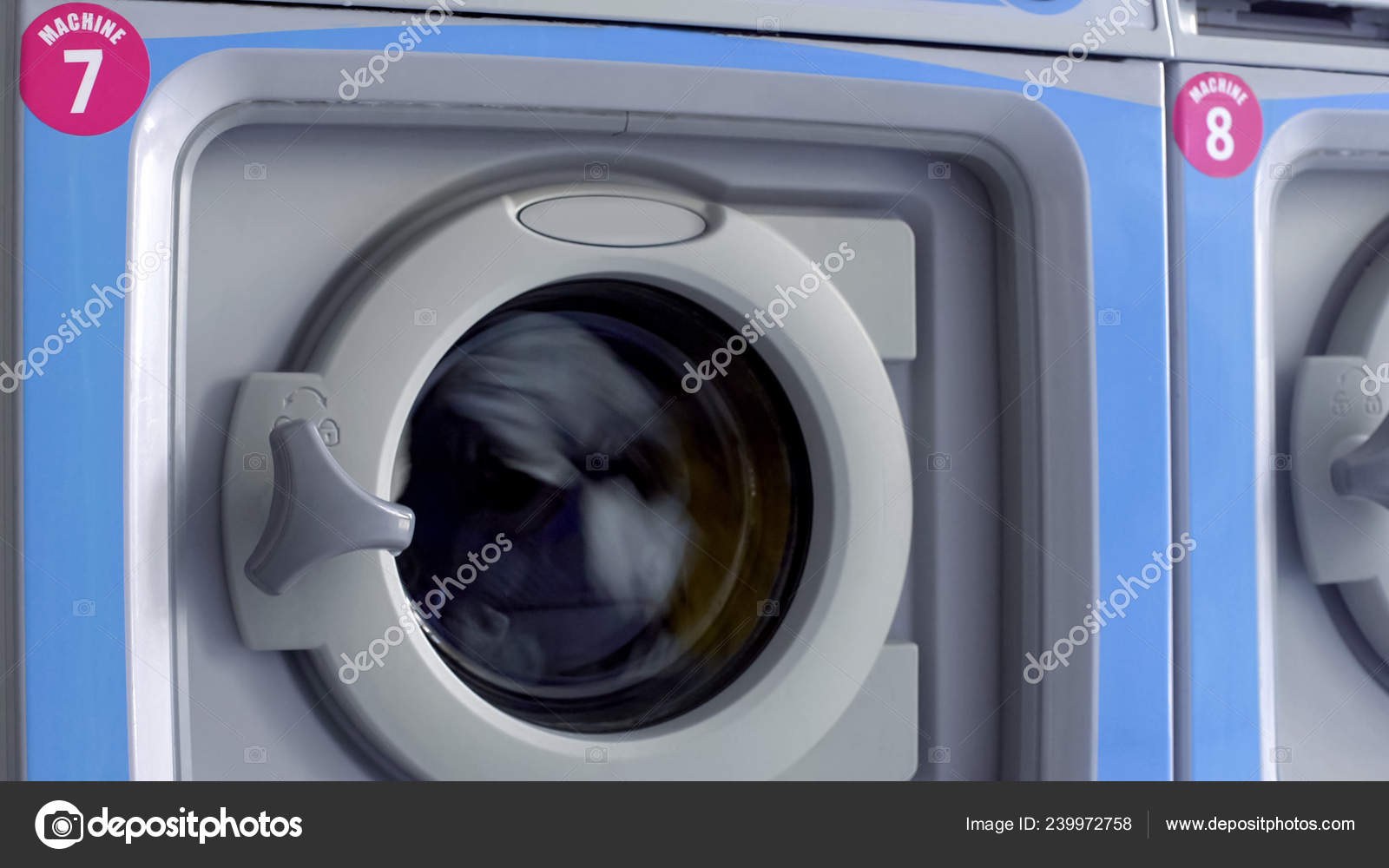 Industrial Washing Machine Cleaning Clothes Laundry Room Home Appliance  Stock Photo by ©motortion 239972758