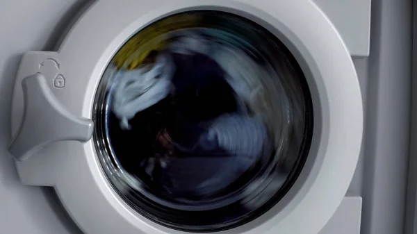 Vaskemaskinrengjøring Vaskedag Hjemme Husholdningsmaskiner – stockfoto