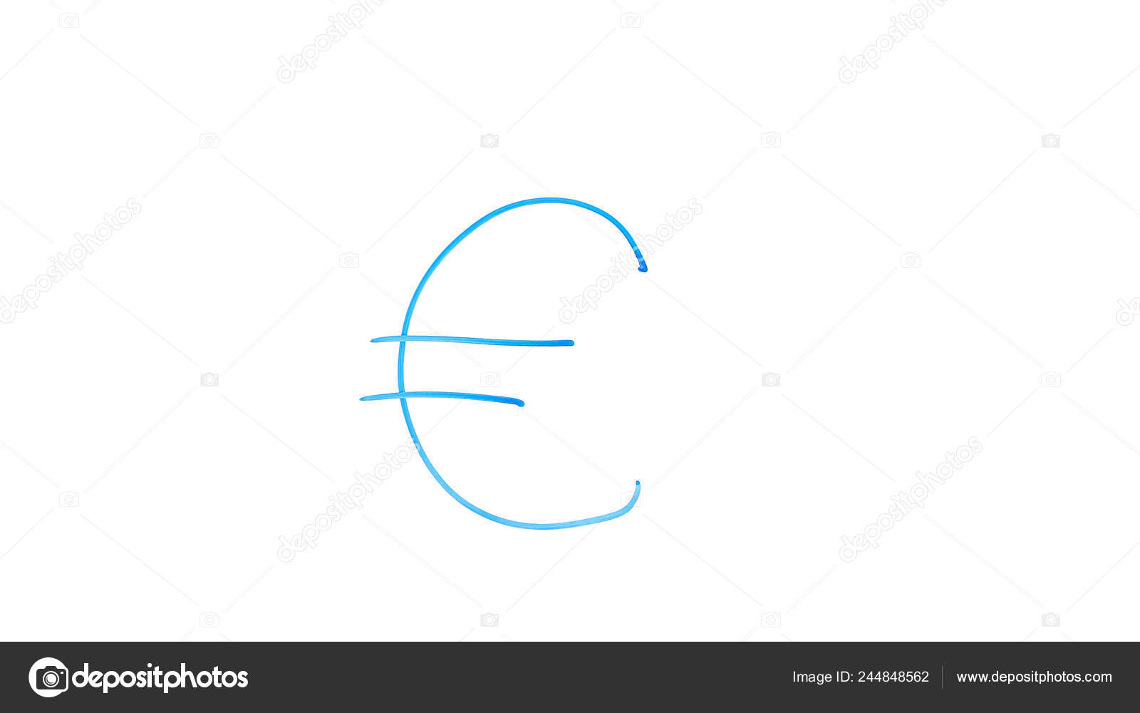 在玻璃货币兑换股票交易世界危机中书写的欧元符号——图库图片© motortion #244848562