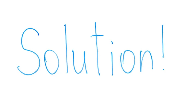 Solution Word Written Glass Finding Solving Problems Reasonable Way — Stock Photo, Image