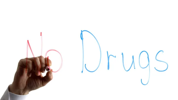 Adam Beyaz Zemin Üzerine Uyuşturucu Bağımlılığı Tedavisi Yok Uyuşturucu Ifade — Stok fotoğraf