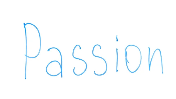 Passion Wort Auf Glas Geschrieben Starke Emotion Wunsch Tun Sie — Stockfoto