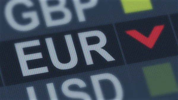Euro Podzim Mezinárodní Devizový Trh Kurz Měny Kolísá Finance — Stock fotografie