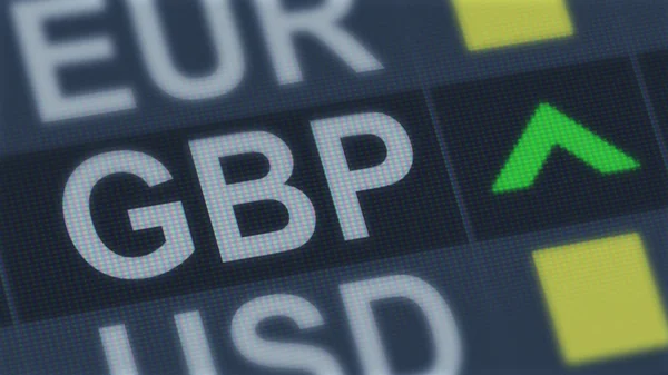 British Pound Rising World Exchange Market Currency Rate Fluctuating Finance — Stock Photo, Image