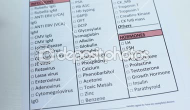 Progesteron, hormon laboratuarı boş, gösteren kan örneğinde tüp içinde kontrol doktor