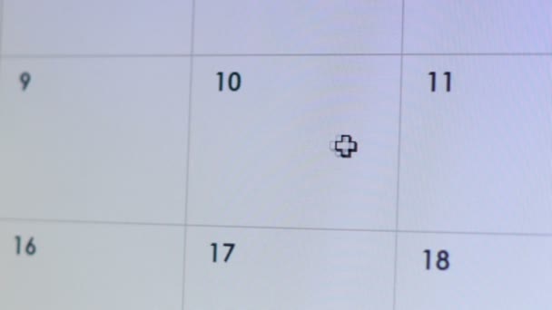 Person typing Black Friday in online calendar, discounts reminder, shopping time — Stock Video