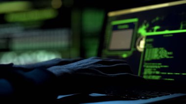 Erkek eller bilgisayar kodu, veritabanı veya sunucular için güvenlik programı yazıyorlar