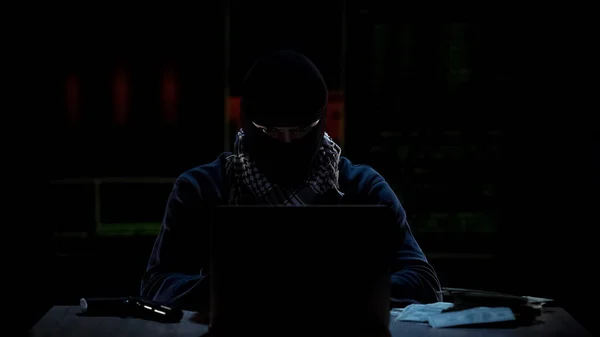 Terrorista Islámico Secuestrando Computadoras Bordo Para Tener Control Total Sobre —  Fotos de Stock