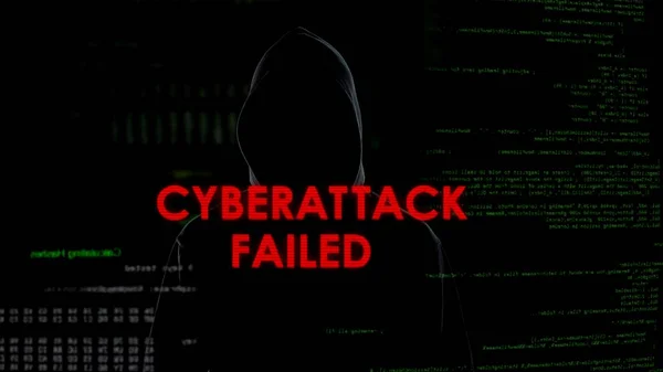 Cyberattack Falhou Tentativa Mal Sucedida Hackear Servidor Criminoso Desapontado — Fotografia de Stock