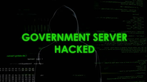 Κυβέρνηση Server Hacked Απειλή Για Την Ασφάλεια Των Κρατών Επίθεση — Φωτογραφία Αρχείου