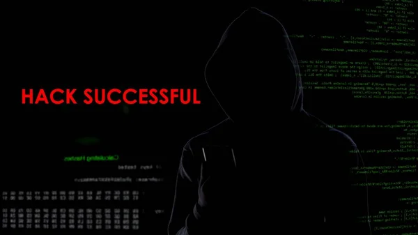 Espião Perigoso Hackear Com Sucesso Banco Dados Sistema Governo Ameaça — Fotografia de Stock