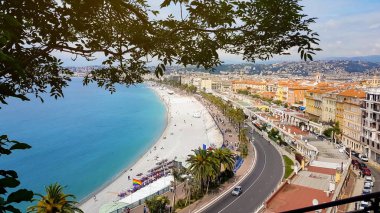 Nice, Fransa, riviera peyzaj, tesisi alanı tatil yaz deniz