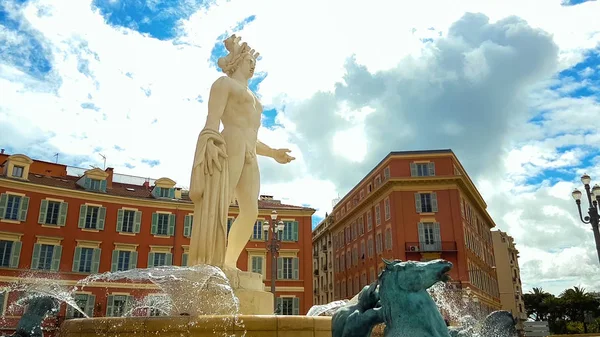 Apollo Statue Sun Fountain Massena Place History Culture France — Stock Photo, Image