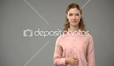 Evet işaret dili, arka plan, iletişim üzerinde metin demek Asl öğretmen