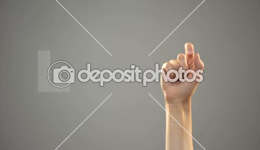İşaret dilinde L harfi, arka planda, iletişim için sağır, ders ver.